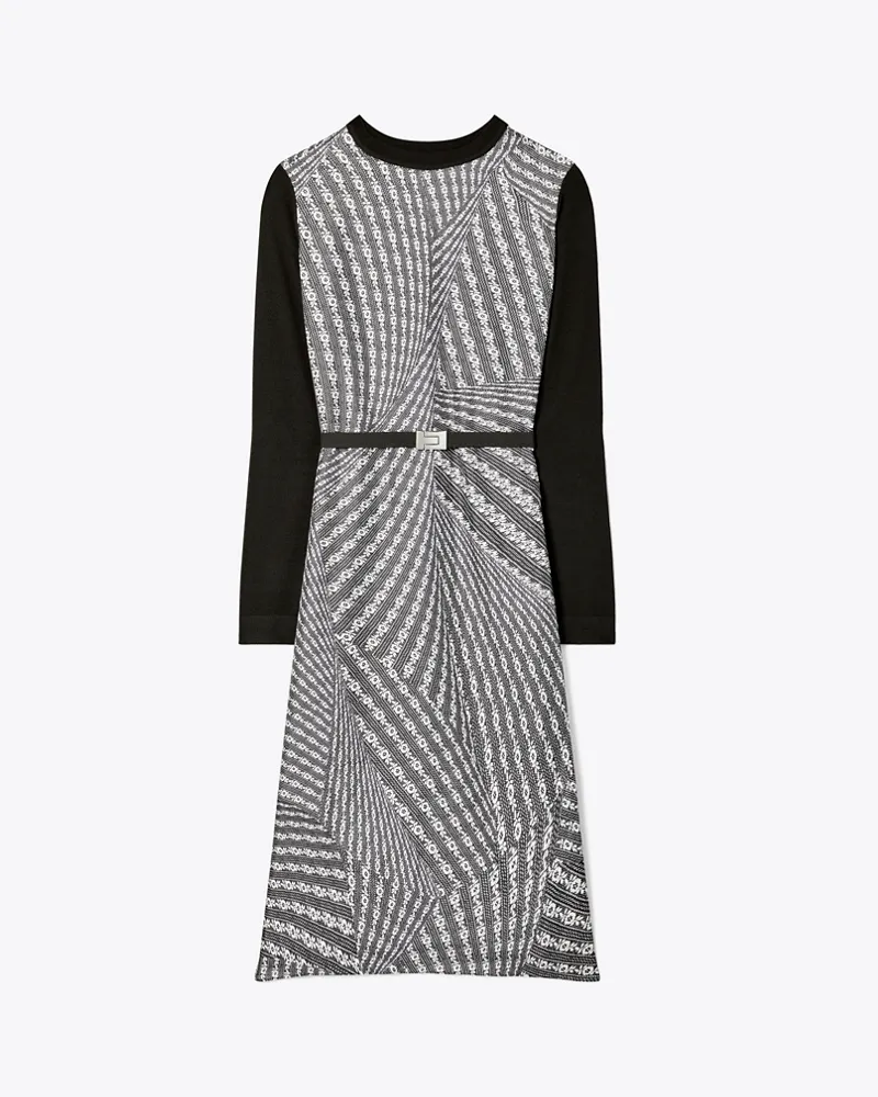 Tory Burch Damen Greer Pulloverkleid mit Vorderseite aus Seide Black