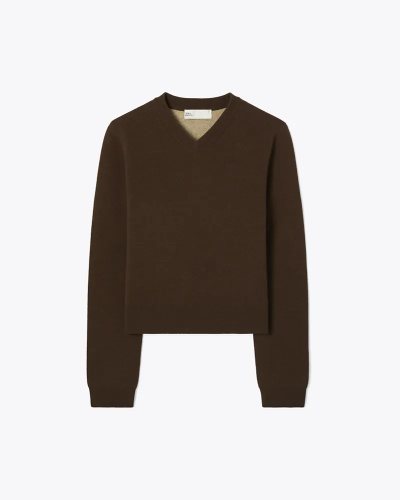 Tory Burch Damen Pullover aus Wolle und Kaschmir Dark