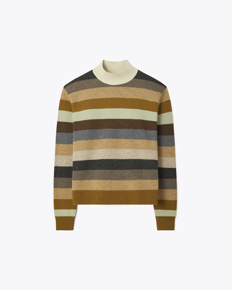 Tory Burch Damen Rollkragenpullover aus Merinowolle Sage