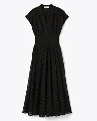 Tory Burch Embroidered Cotton Dress Black