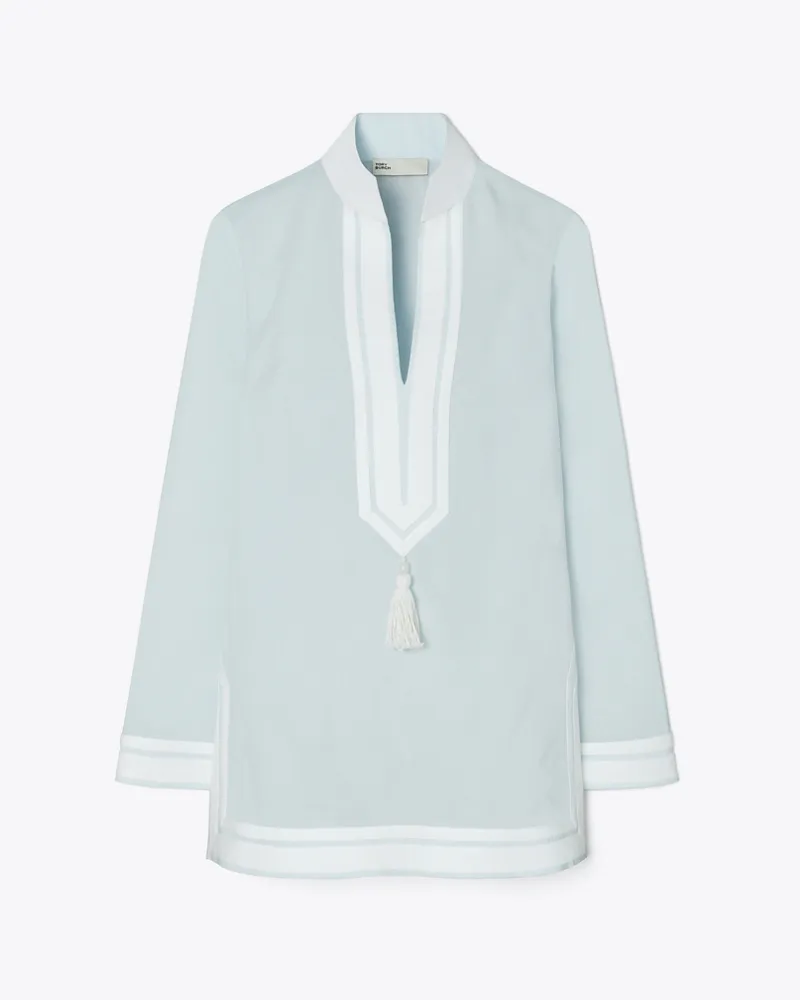 Tory Burch Damen Einfarbige Tunika mit Quasten Iced