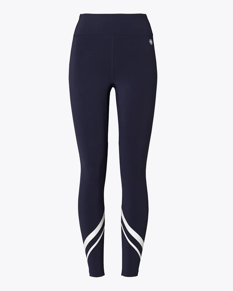Tory Burch Federleichte Chevron-Leggings mit hohem Bund Tory