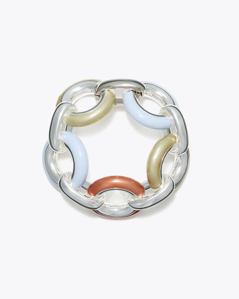 Tory Burch Damen Gliederarmband mit Piercingdetail Light