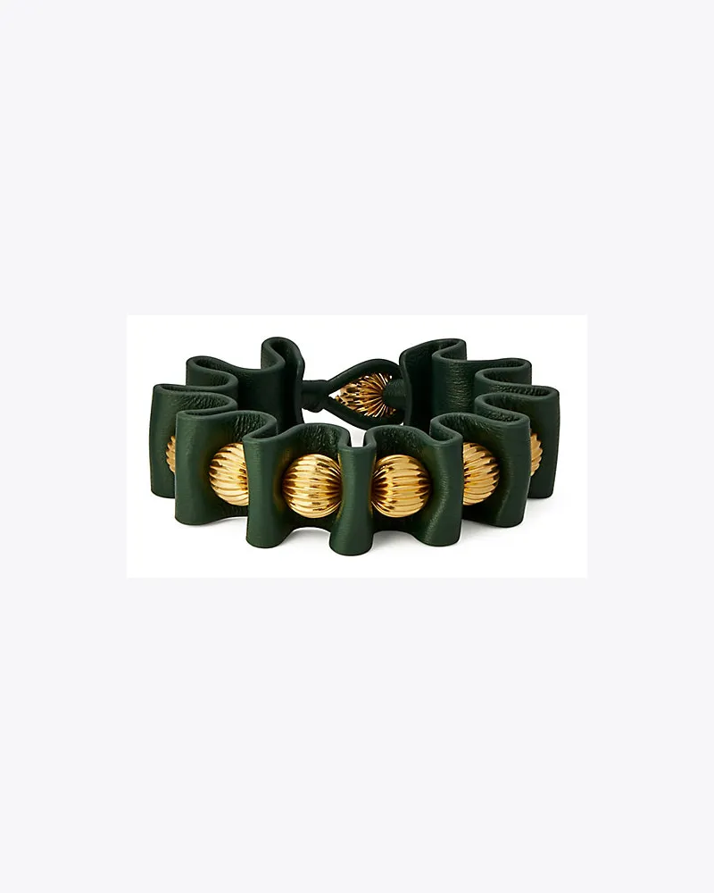 Tory Burch Gerüschtes Armband Aus Leder 