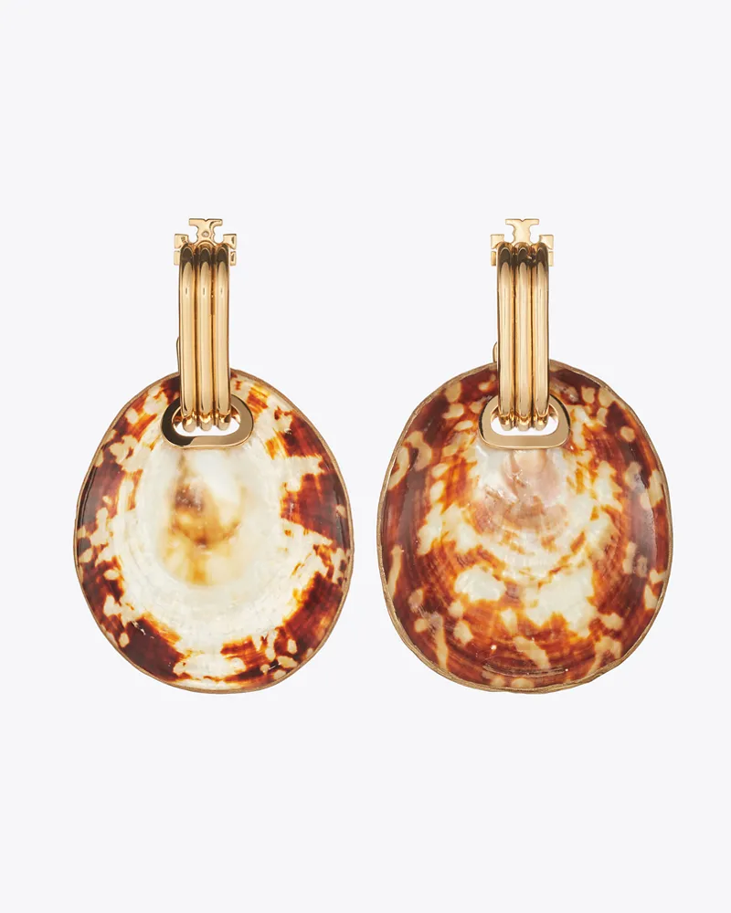 Tory Burch Damen Runway Shell Drop Earrings Light
