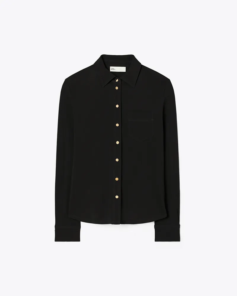 Tory Burch Damen Brigitte Jerseyhemd Black