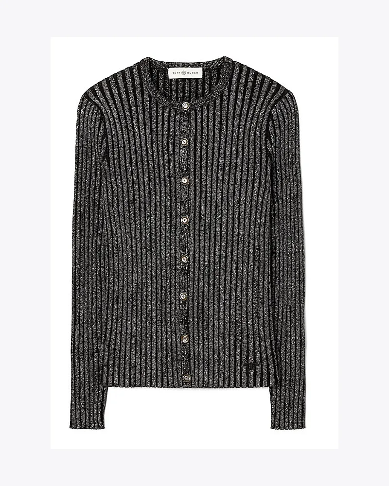 Tory Burch Cardigan Mit Lurexstreifen Black