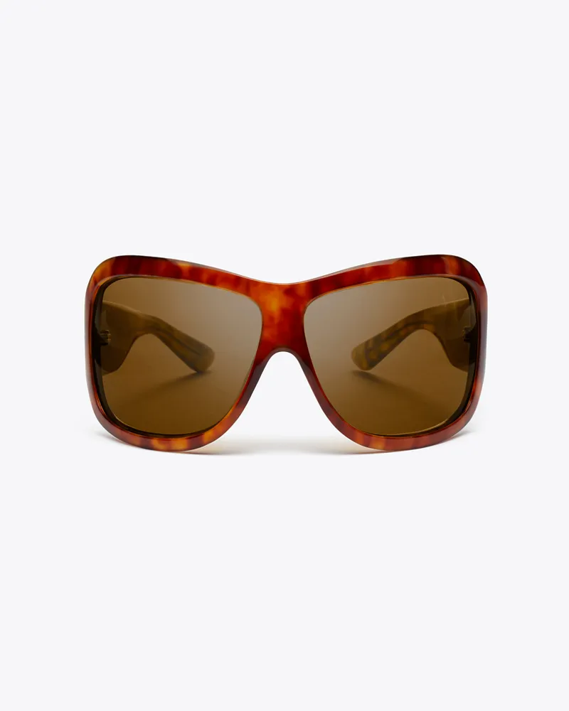 Tory Burch Runway Wrap-Sonnenbrille Orange