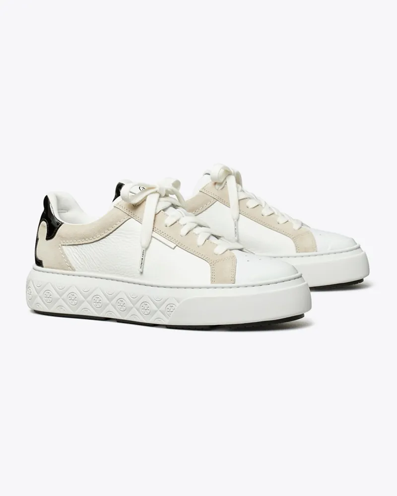 Tory Burch Damen Ladybug Sneaker in Beige/Schwarz Titanium