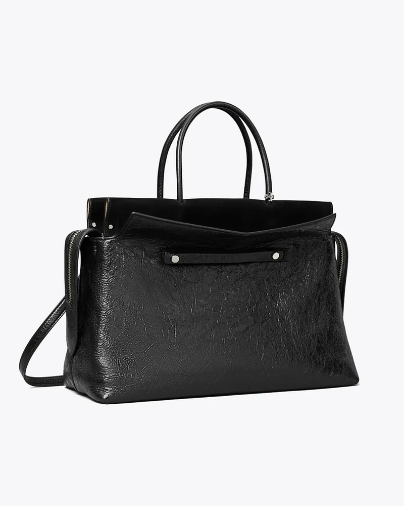Tory Burch Damen Große Mercer Henkeltasche in Used-Optik Black