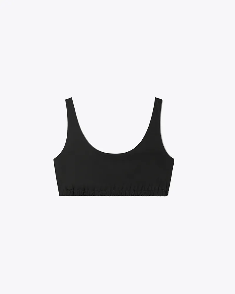 Tory Burch Damen Crop-Tanktop aus Baumwolle Black