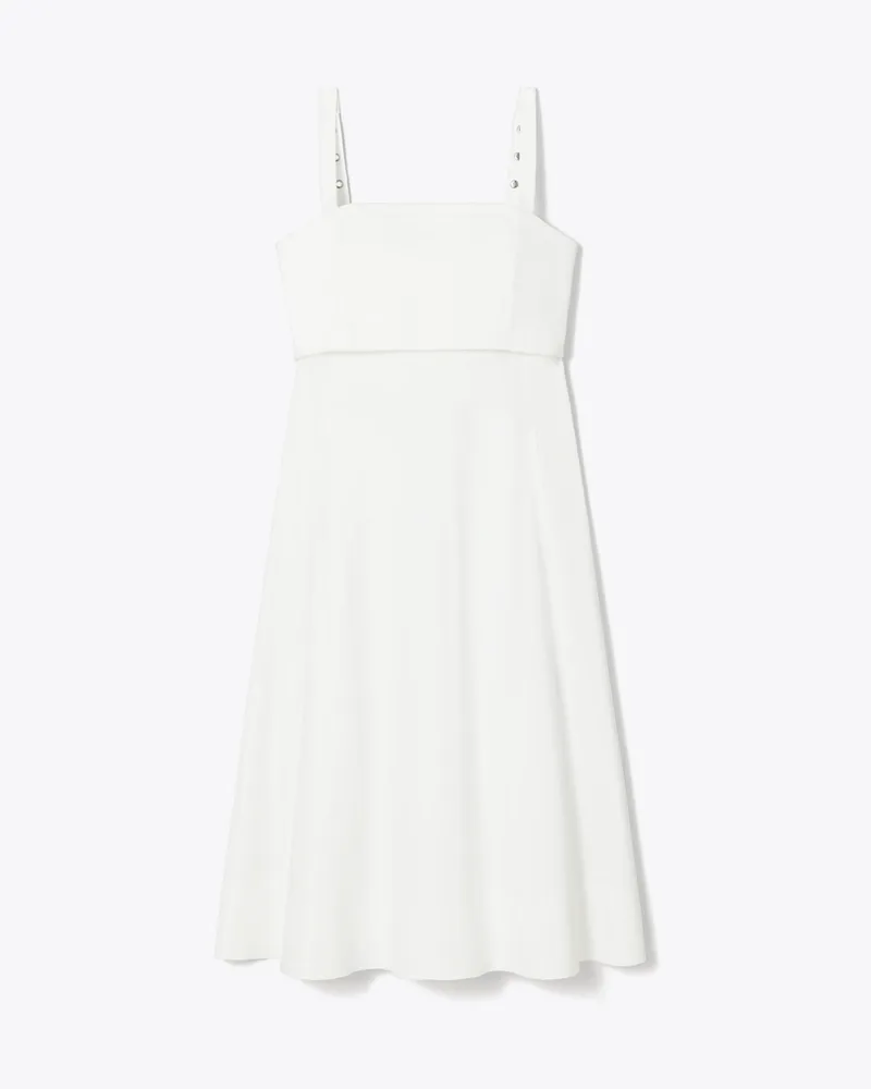 Tory Burch Damen Popelinekleid White