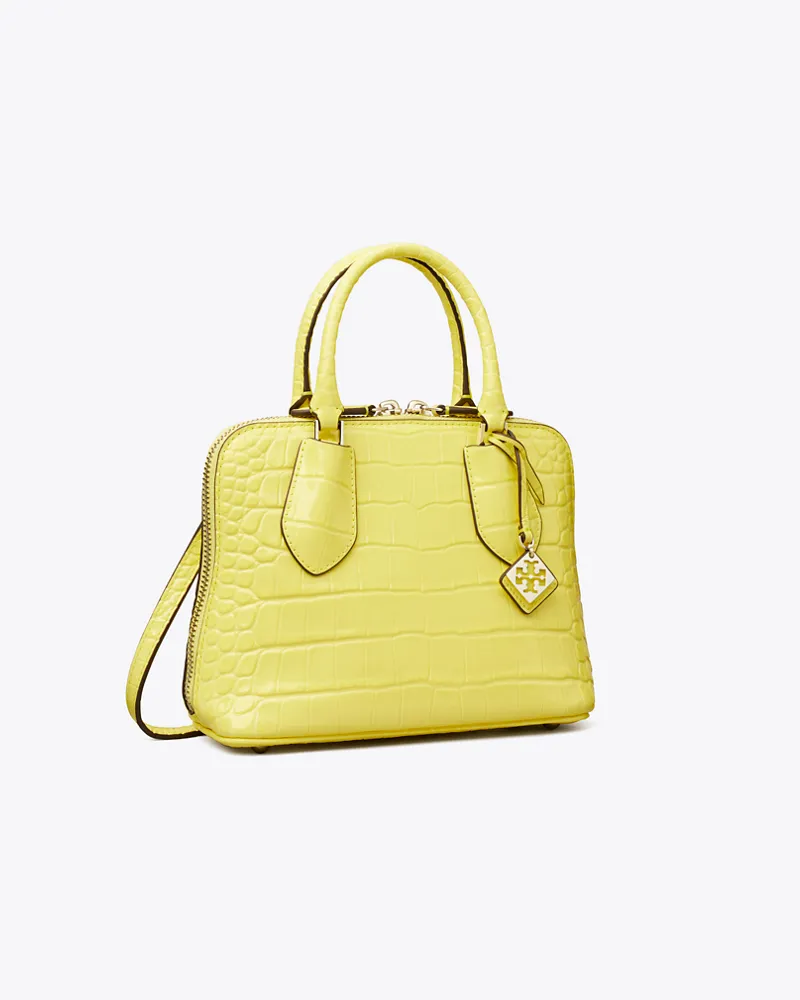 Tory Burch Damen Geprägte Mini Swing Henkeltasche Lemon