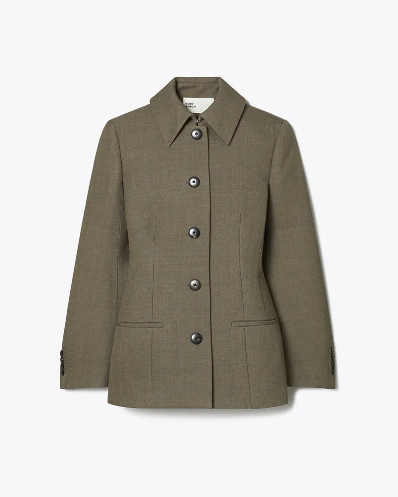 Tory Burch Damen Wolljacke Brown