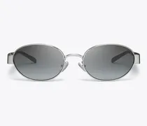 Damen Ovale Miller Sonnenbrille aus Metall