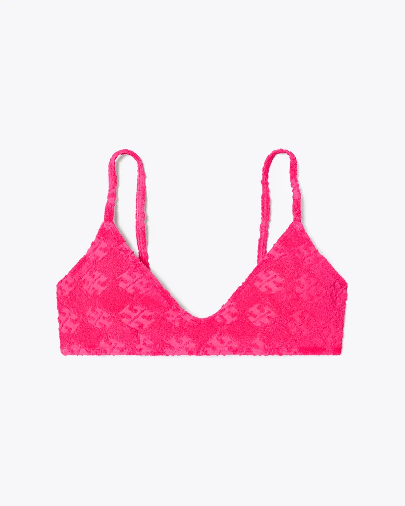 Tory Burch Damen Logo Bikinioberteil aus Terry Bold