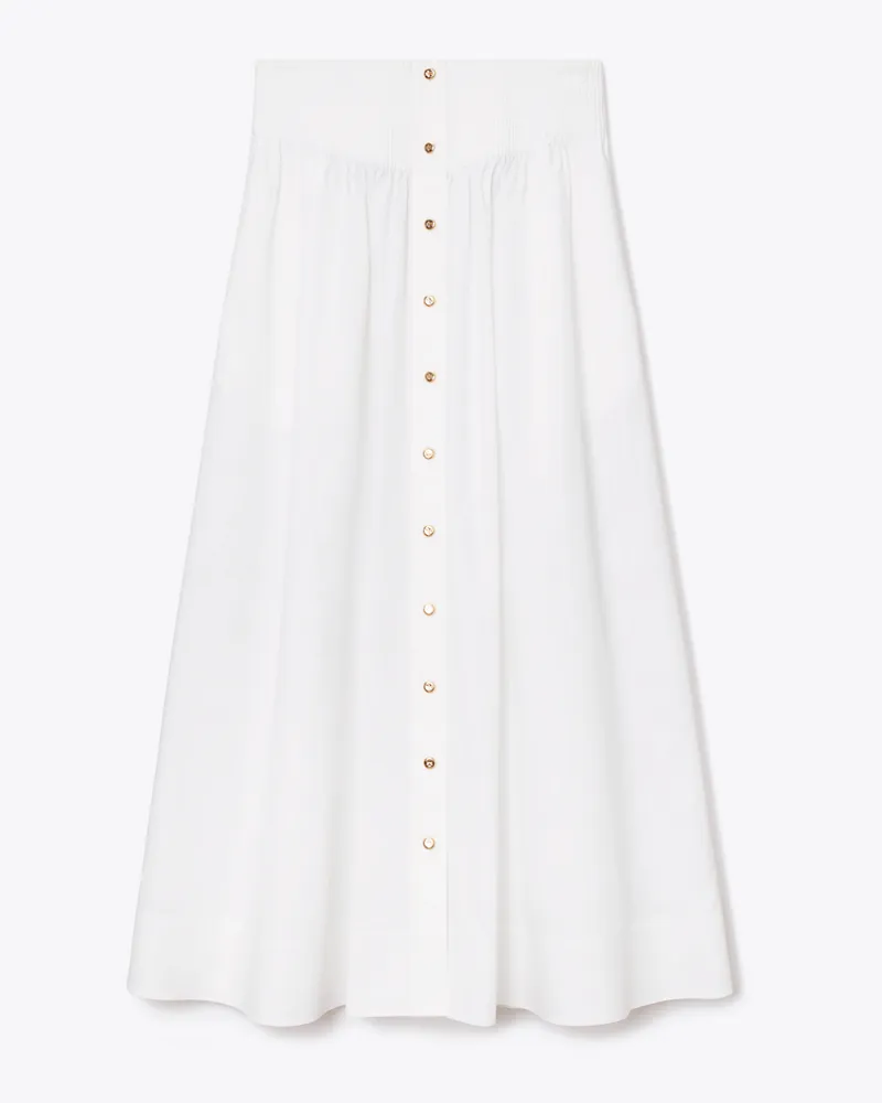 Tory Burch Damen Poplin Skirt White