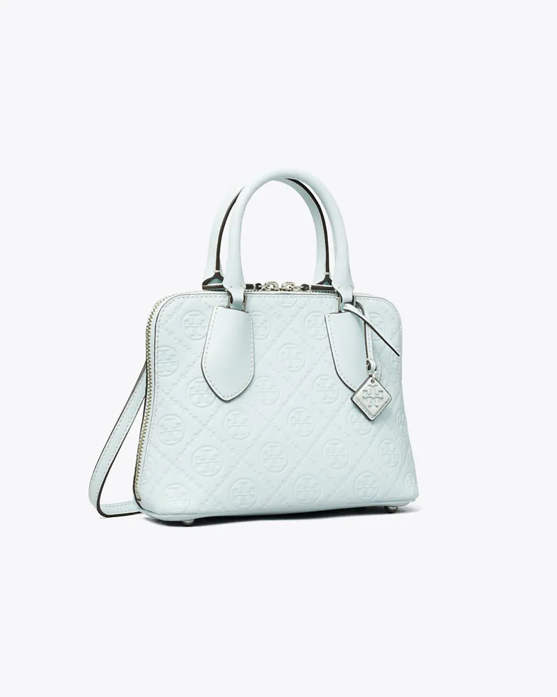 Tory Burch Damen Mini Swing Henkeltasche aus Leder mit T-Monogramm Ice