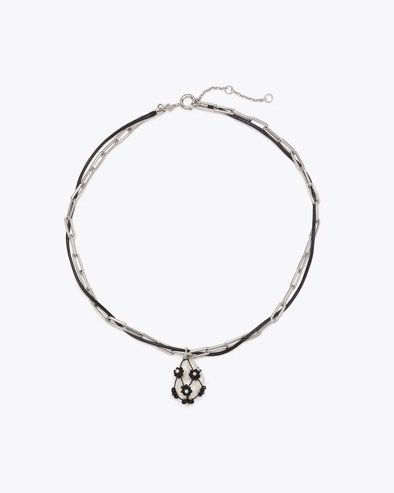 Tory Burch Curiosity Double-Strand Pearl Pendant Tory