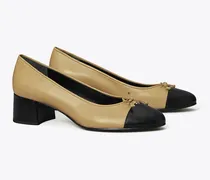 Damen Pumps mit Zehenkappe in Schwarz