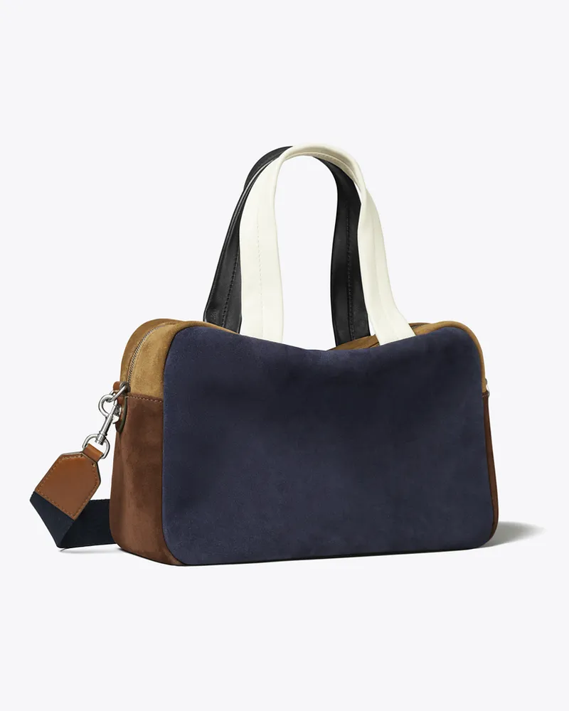 Tory Burch Damen Colorblock-Henkeltasche aus Wildleder Multi