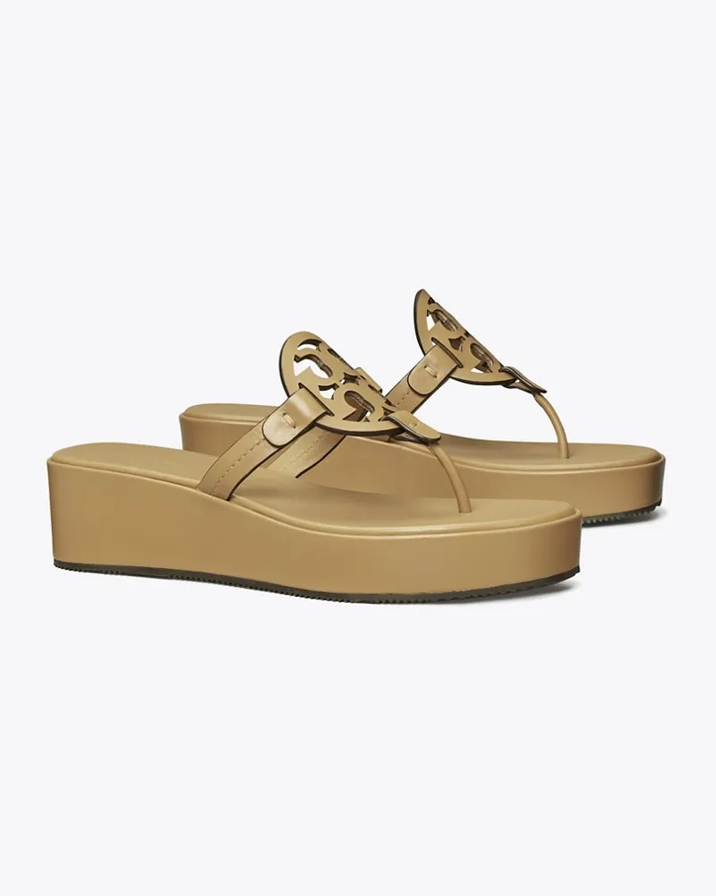 Tory Burch Damen Miller Sandale mit Keilabsatz Ginger