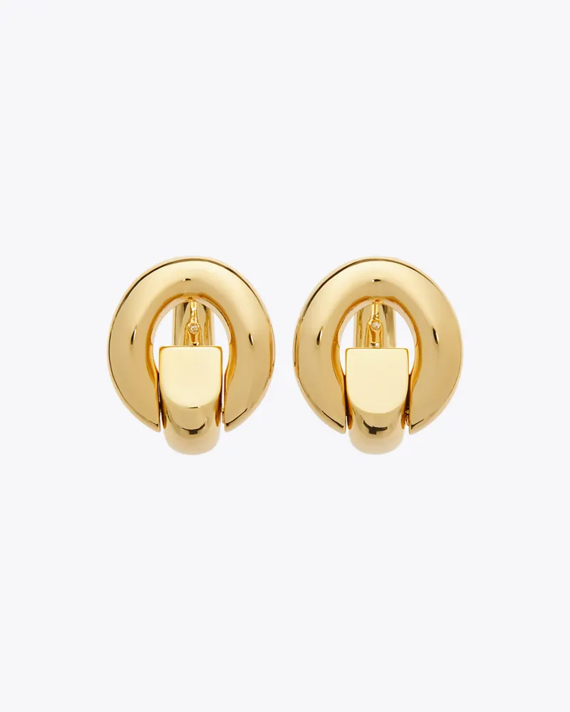 Tory Burch Damen Creolen mit Piercingdetail Light