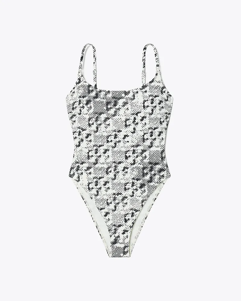 Tory Burch Damen Bedruckter Badeanzug mit Gemini Link New