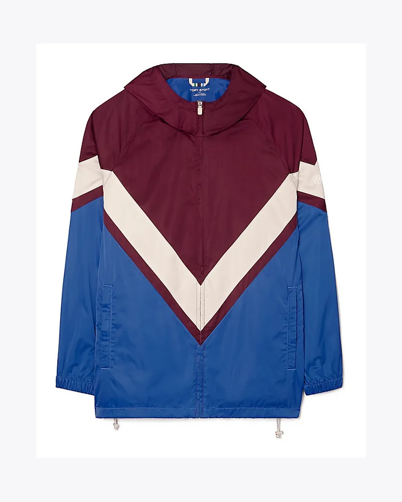 Tory Sport Laufjacke Aus Funktionssatin Mit Chevron-Streifen Winetasting