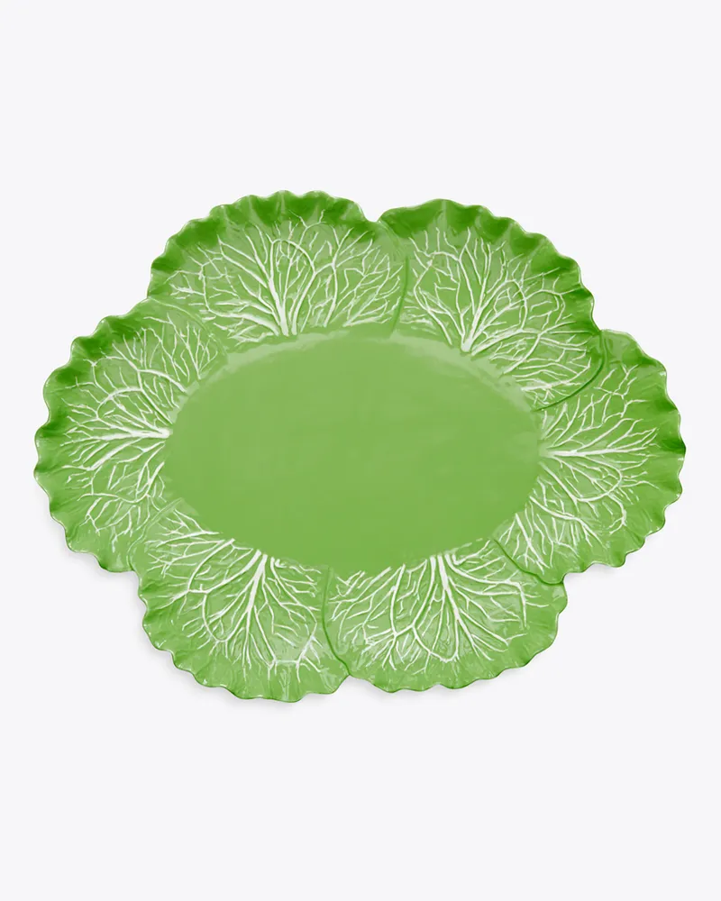 Tory Burch Ovale Servier-Platte Im Lettuce-Design Green