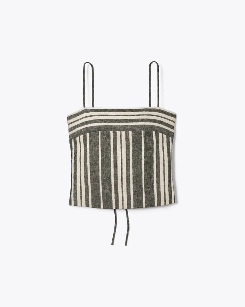 Tory Burch Damen Träger-Tanktop aus Leinen Black