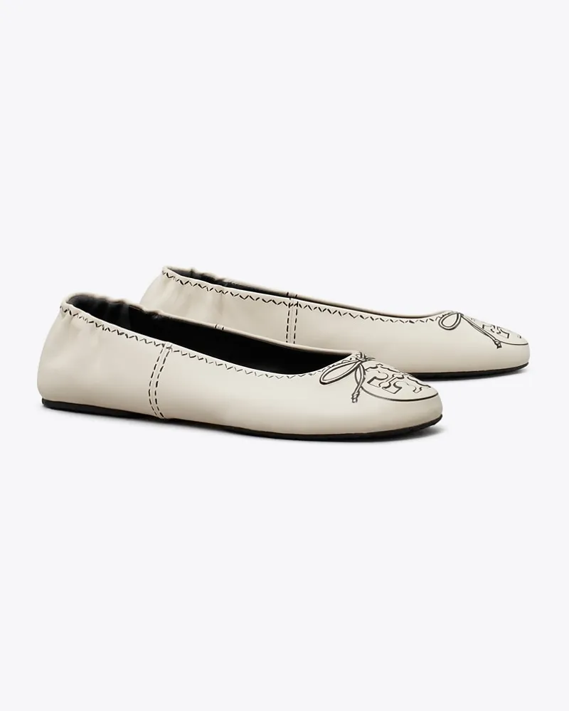 Tory Burch Damen Reva Travel Ballerina New