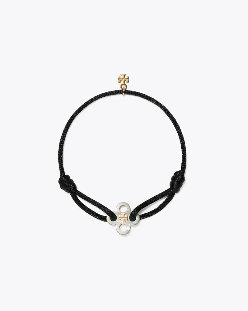 Tory Burch Damen Kira Clover Slider Bracelet Black