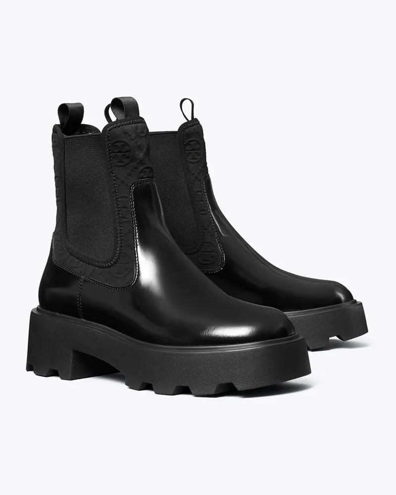 Tory Burch Damen Chelsea Boot mit T-Monogramm und Profilsohle Perfect
