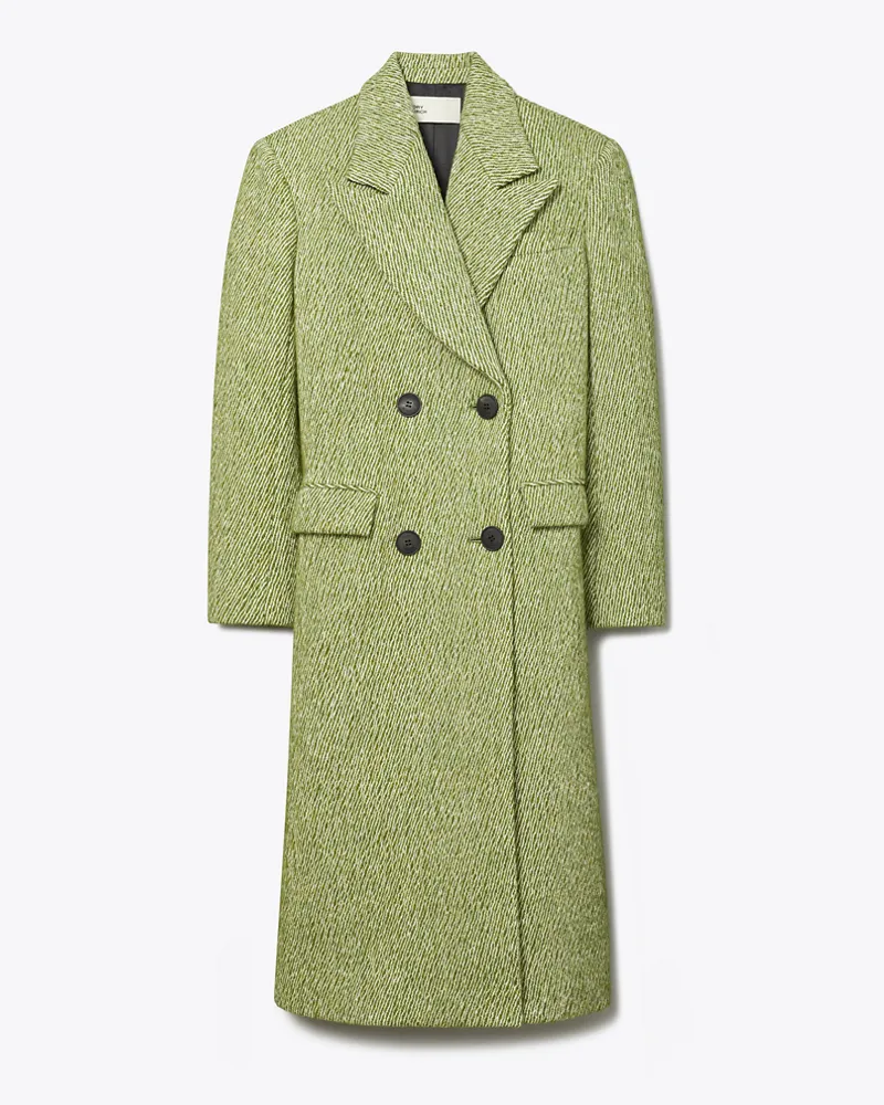 Tory Burch Damen Oversize-Twillmantel Green