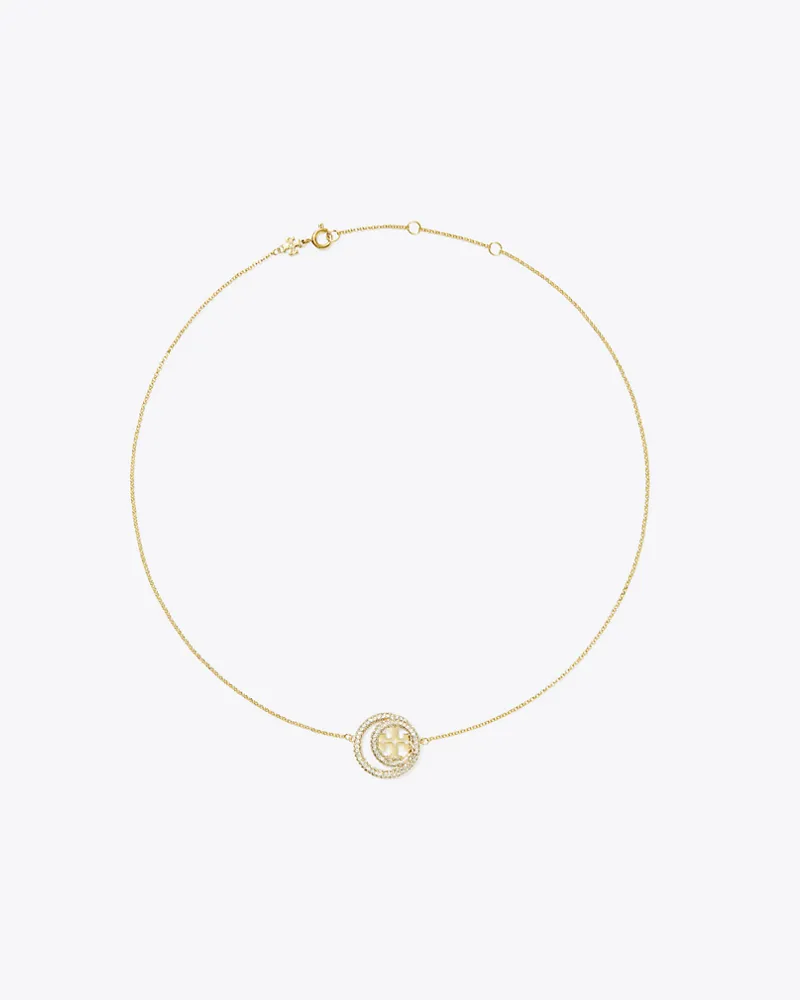 Tory Burch Damen Miller Anhänger mit Doppelring Tory