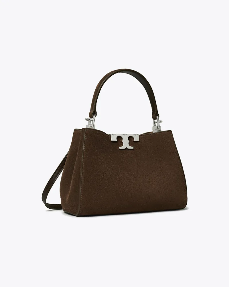 Tory Burch Damen Mini Eleanor Henkeltasche aus Wildleder Dark