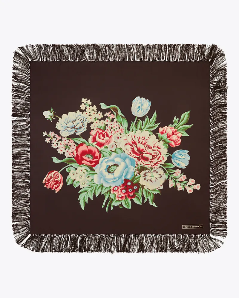 Tory Burch Damen Chair Floral Silk Square Black