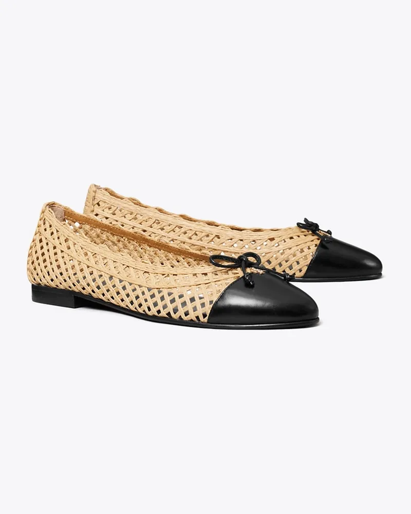 Tory Burch Ballerina mit Zehenkappe Natural