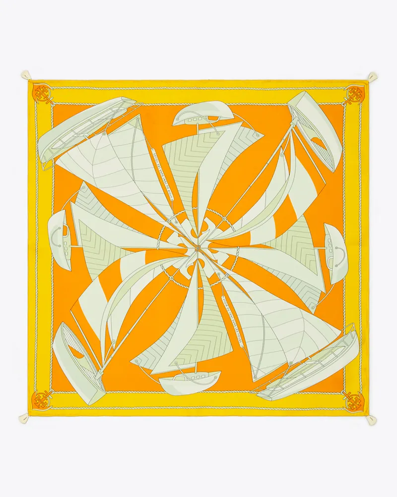 Tory Burch Damen Sailboat Spiral Taschentuch Orange