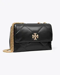 Tory Burch Small Kira Diamond Quilt Pavé Convertible Shoulder Bag Black