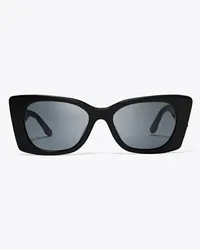 Tory Burch Kira Quilted Geometric Sunglasses Black