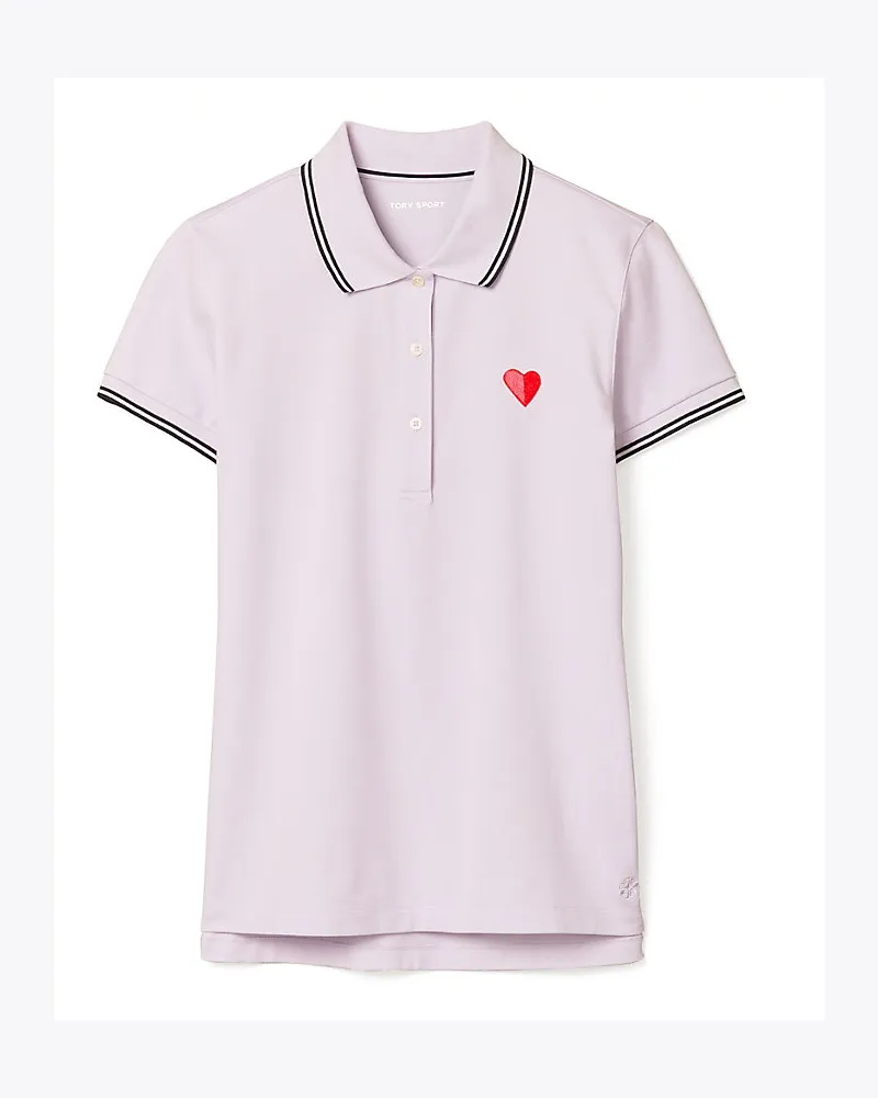 Tory Sport Polo Aus Funktionspiqué Mit Herz Cool