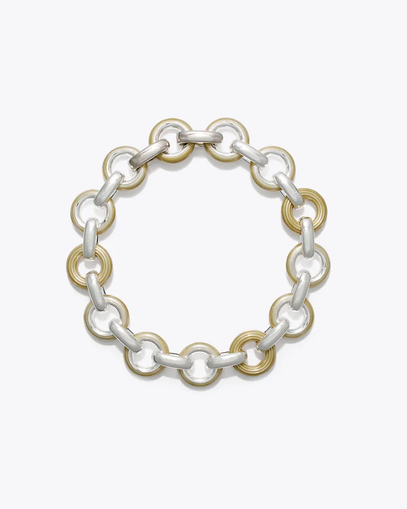 Tory Burch Damen Halskette mit Piercingdetail Light