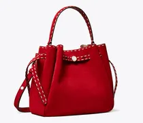 Damen Romy Bucket Bag aus Wildleder mit Heftnaht