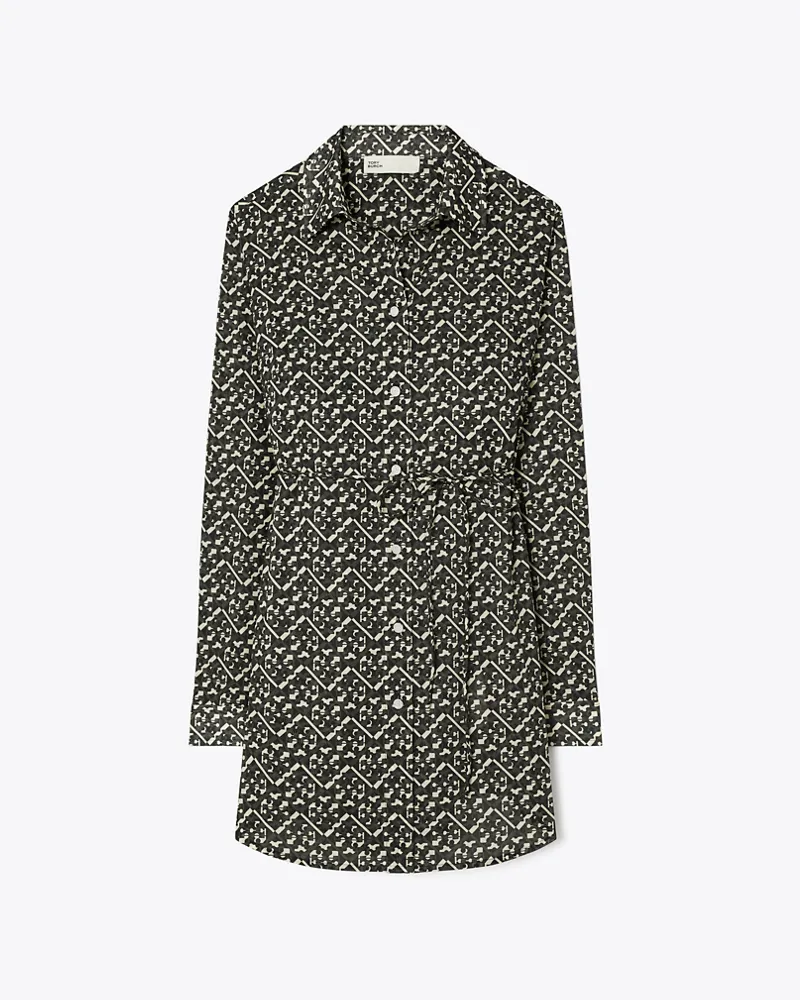 Tory Burch Damen Bedruckte Brigitte Tunika Black