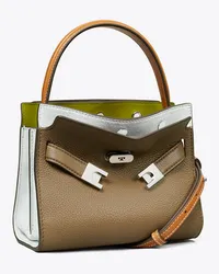 Tory Burch Petite Lee Radziwill Colorblock Pebbled Double Bag Wild