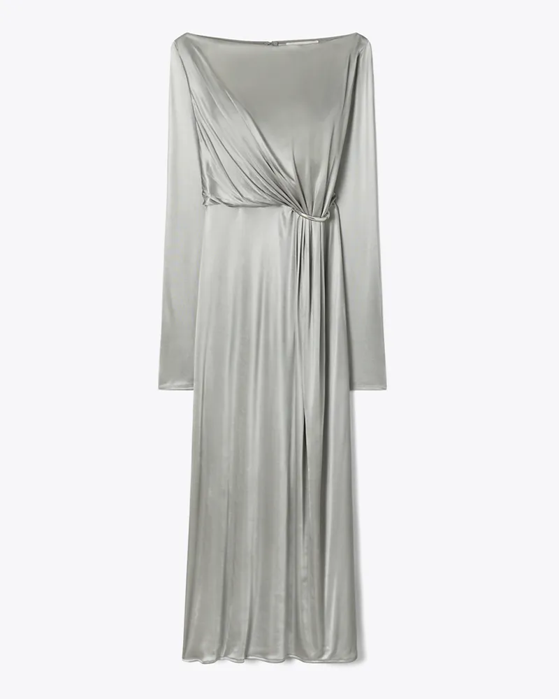 Tory Burch Damen Gerafftes Jerseykleid Gray