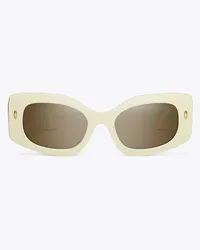 Tory Burch Miller Rectangle Sunglasses Ivory