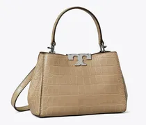 Damen Weiche Mini Eleanor Henkeltasche mit Krokoprägung